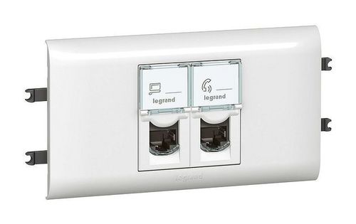 Розетка 2xRJ45 Cat.6 Legrand MOSAIC, белый