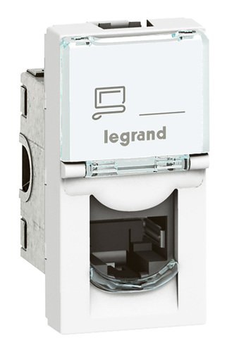 Розетка компьютерная RJ45 Cat.6 Legrand MOSAIC, белый